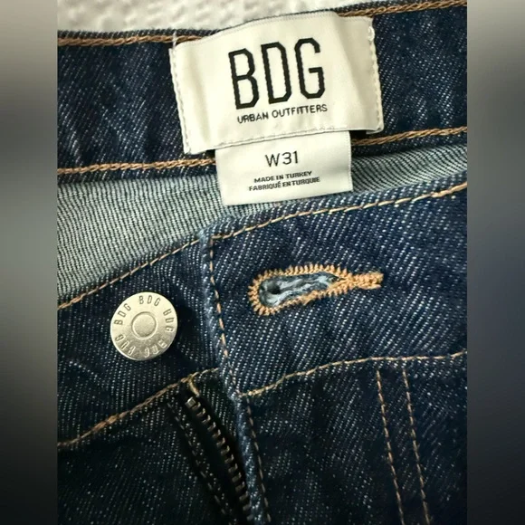 NWOT BDG Classic Blue Denim wide leg Jeans in dark wash - Picture 2 of 8